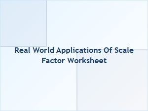 Advanced Scaling Problems in Practical Applications